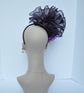 Lavender  Silk Flower with Purple  Sinamay Fascinator Hat bridal hat, royal ascot hat, kentucky derby hat, races hat