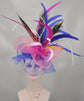 Custom Design, Real Feathers Peacock and Pheasant Feathers w Crin and Sinamay Fascinator Hat