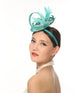 Loop Fascinator Hat for Weddings,church Tea Party Turquoise