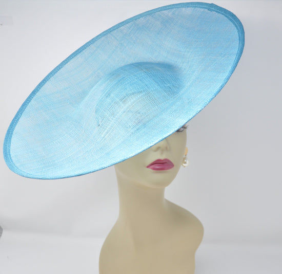 Sinamay Saucer with Upturned Brim Hat Base Hat for DIY Kentucky Derby Hat Millinery Supply Round Shape 16.14 Diameter