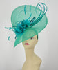 Jumbo Emerald Green Goose  Ostrich Feather Flowers and Ostrich Feather Quills Fascinator Kentucky Derby Hat Church Tea wedding Party Hat