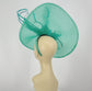 Jumbo Emerald Green Goose  Ostrich Feather Flowers and Ostrich Feather Quills Fascinator Kentucky Derby Hat Church Tea wedding Party Hat