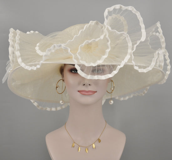 Kentucky Derby Hat, Church hat, Tea Party Hat, Custom hat, Formal Hat, Fashion Hat  Ivory