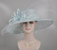 TH21009 Powder Blue Wide Brim Sinamay Hat Church Kentucky Derby Hat Carriage Tea Party Wedding  Royal Ascot Horse Race Oaks day hat