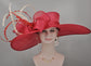 22089 Red+The Colors You Need Royal Ascot Horse Race Oaks day hat Carriage Tea Party Wedding Kentucky Derby Hat Party Hat