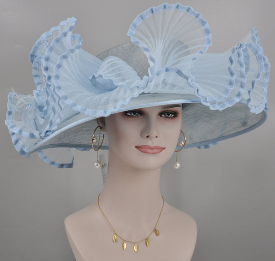 Church Kentucky Derby Hat Carriage Tea Party Wedding Wide Brim Woman&