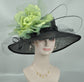 Black+Silk Flower( More color options ) Wide Brim Sinamay Hat Kentucky Derby Hat Carriage Tea Party Wedding  Mother of bride hat