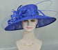 Royal Blue More color option Wide Brim Sinamay Hat Church Kentucky Derby Hat Carriage Tea Party Wedding Mother of Bride Hat Easter Hat