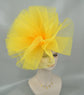 Kentucky Derby Hat Wedding crinoline Fascinator on Headband Women’s  Tea Party Hat, Church Hat, wedding hat Cocktail Hat Lemon Yellow