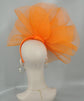 Kentucky Derby Hat Wedding crinoline Fascinator on Headband Women’s  Tea Party Hat, Church Hat, wedding hat Cocktail Hat Orange