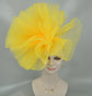 Kentucky Derby Hat Wedding crinoline Fascinator on Headband Women’s  Tea Party Hat, Church Hat, wedding hat Cocktail Hat Lemon Yellow