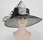 Black w White Royal Ascot Horse Race Oaks day hat Carriage Tea Party Wedding Kentucky Derby Hat Party Hat