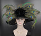 Church Kentucky Derby Hat Carriage Tea Party Wedding Wide Brim Women&