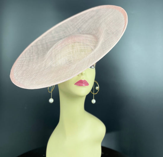 Sinamay Saucer with Upturned Brim Kentucky Derby Hat Base Hat For DIY Hat Millinery Supply Round Shape 16.14 Diameter