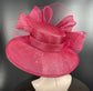 Burgundy/Maroon Royal Ascot Horse Race Oaks day hat Carriage Tea Party Wedding Kentucky Derby Hat  Tea Party Hat Wide Brim Sinamay Hat