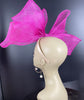 Oversize Sinamay Fascinator Hat Kentucky Derby Hat Tea Wedding Party Hat with headband Fuchsia( 27 colors available)