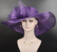 Oaks day hat Kentucky Derby Hat, Church Hat, Wedding Hat, Easter Hat, Tea Party Hat Wide Brim Sinamay Hat Carriage Hat Purple