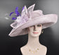 Wide Brim Sinamay Hat, Kentucky Derby Hat, Church hat, Tea Party Hat, Custom hat, Formal Hat, Fashion Hat Lilac w Purple