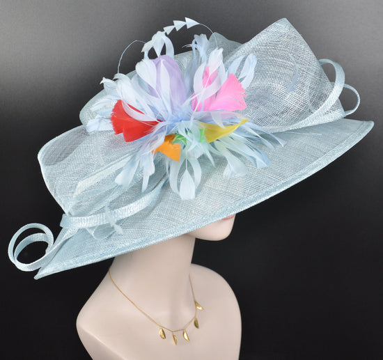 Kentucky Derby Hat, Church hat, Tea Party Hat, Custom hat, Formal Hat, Fashion Hat Powder Blue