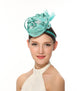 Loop Fascinator Hat for Weddings,church Tea Party Turquoise