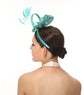 Loop Fascinator Hat for Weddings,church Tea Party Turquoise